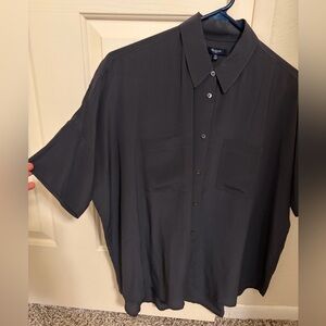 Madewell Women's Black Button Down Shirt